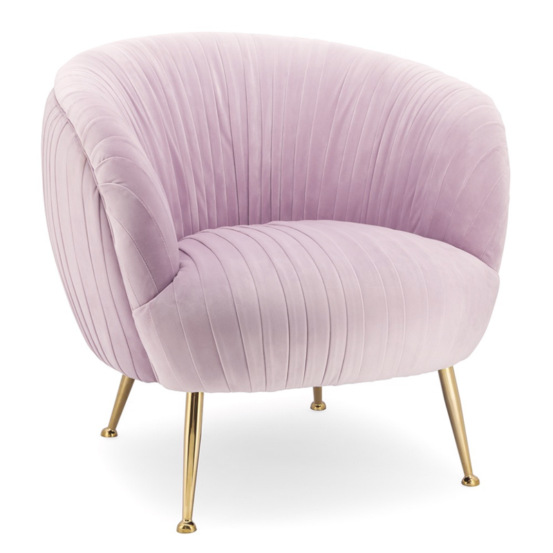 Кресло SOUFFLE CHAIR P Розовый пастельный Глянцевое золото в Челябинске | Loft Concept 