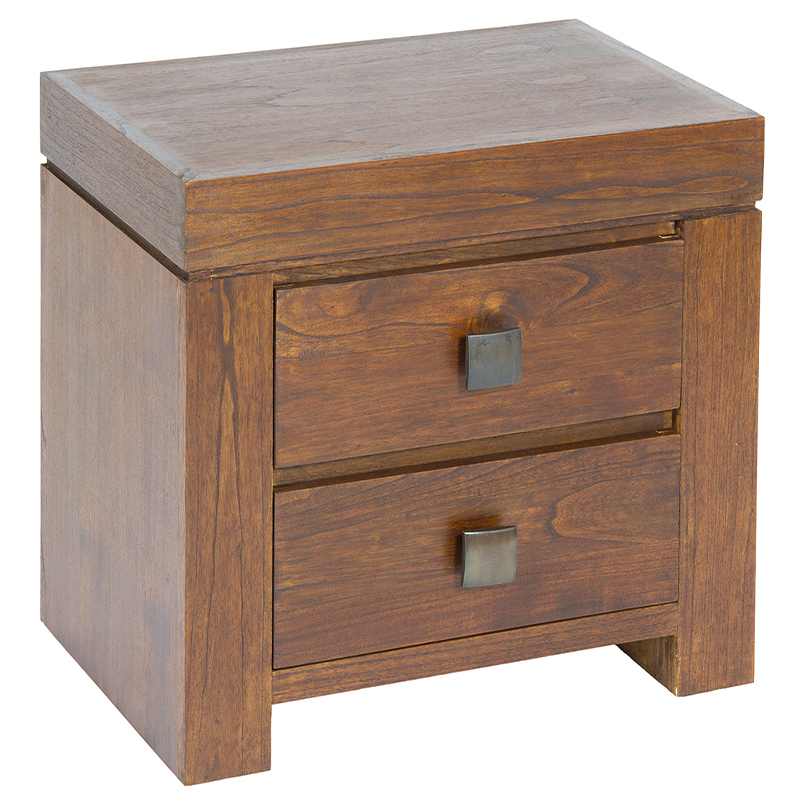 Тумба деревянная с 2-мя ящиками Lloyd Nightstand Коричневый Тумба деревянная с 2-мя ящиками Lloyd Nightstand Коричневый в Челябинске | Loft Concept