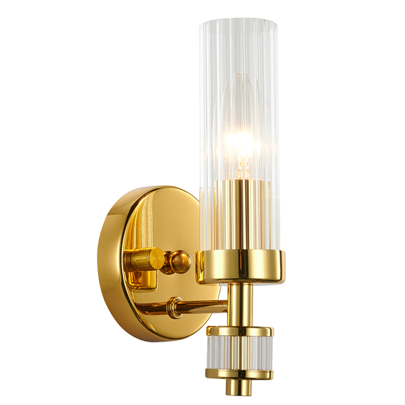 Бра Jeanette Gold Sconce Глянцевое золото Прозрачный Бра Jeanette Gold Sconce Глянцевое золото Прозрачный в Челябинске | Loft Concept