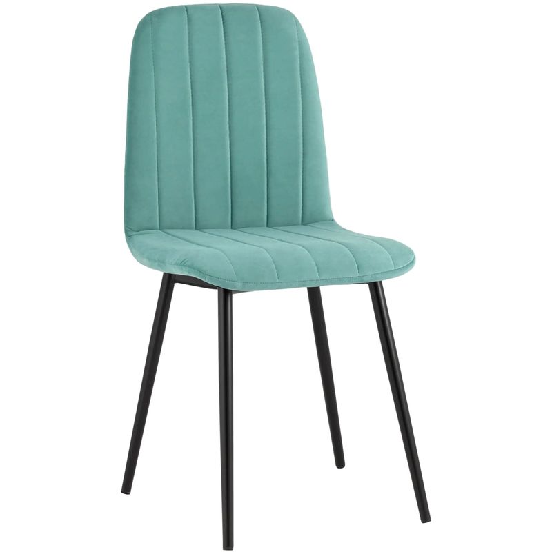Стул Easy Chair Велюр Мятный цвет Мятный Черный Стул Easy Chair Велюр Мятный цвет Мятный Черный в Челябинске | Loft Concept