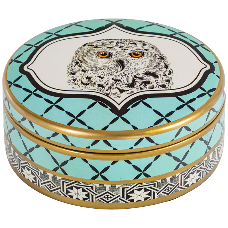 Шкатулка Owl Collection Turquoise Box Черно-белый Бирюзовый Золотой Шкатулка Owl Collection Turquoise Box Черно-белый Бирюзовый Золотой в Челябинске | Loft Concept
