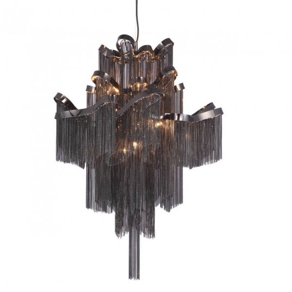 Люстра Ava Chain Atlantis Chandelier Black Черный Люстра Ava Chain Atlantis Chandelier Black Черный в Челябинске | Loft Concept