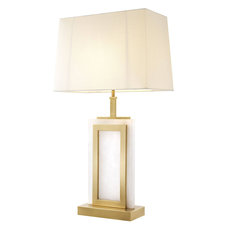 Настольная лампа Eichholtz Table Lamp Murray Белый Латунь Молочный Настольная лампа Eichholtz Table Lamp Murray Белый Латунь Молочный в Челябинске | Loft Concept