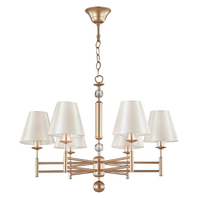 Люстра Sharma Chandelier 6 Золотой Бежевый Люстра Sharma Chandelier 6 Золотой Бежевый в Челябинске | Loft Concept