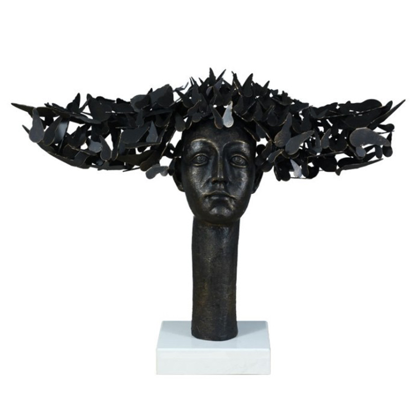 Статуэтка Butterflies on the Head Золотой Черный Статуэтка Butterflies on the Head Золотой Черный в Челябинске | Loft Concept