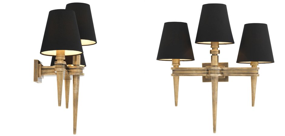 Бра Wall Lamp Waterloo Triple Brass Бра Wall Lamp Waterloo Triple Brass - Loft-Concept в Челябинске