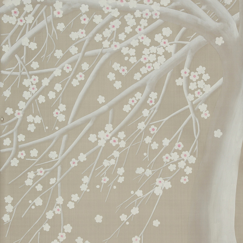 Обои ручная роспись Windswept Blossom Blossom on Lead Grey dyed silk Обои ручная роспись Windswept Blossom Blossom on Lead Grey dyed silk в Челябинске | Loft Concept