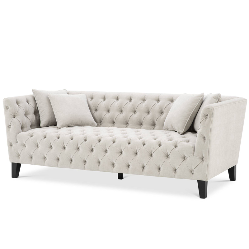 Диван Eichholtz Sofa Jason Песочный Черный в Челябинске | Loft Concept 