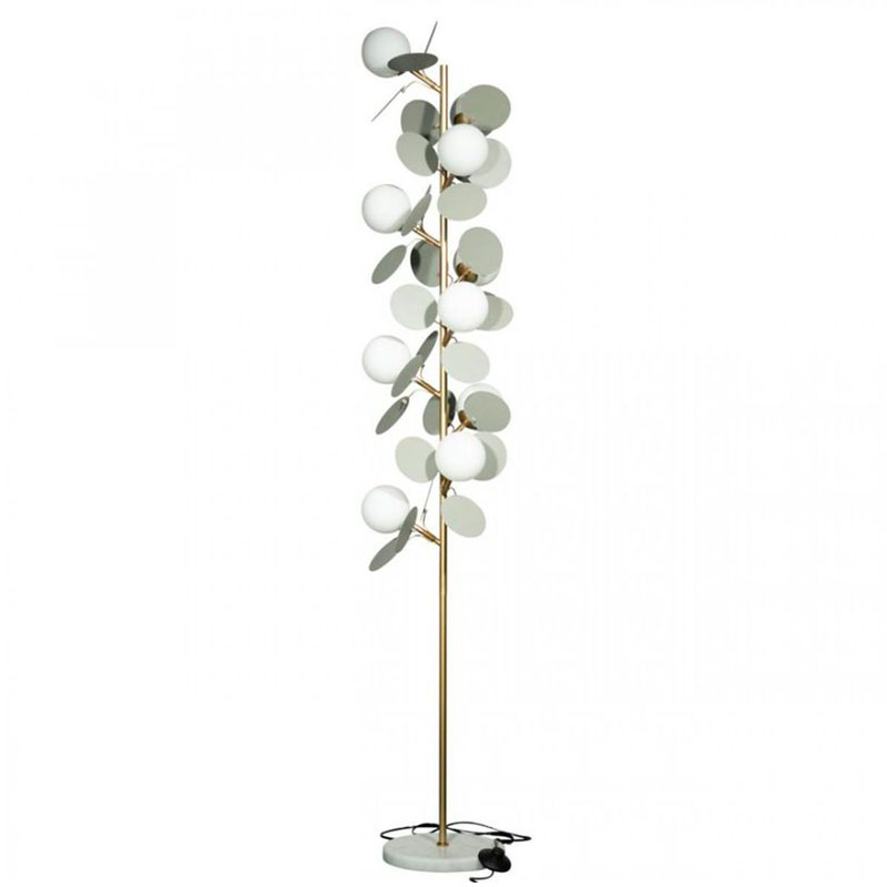 Торшер MATISSE Floor Lamp Gray Серый Золотой Белый Торшер MATISSE Floor Lamp Gray Серый Золотой Белый в Челябинске | Loft Concept