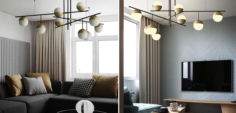 Люстра Balls white & brass 9 Люстра Balls white & brass 9 - Loft-Concept в Челябинске