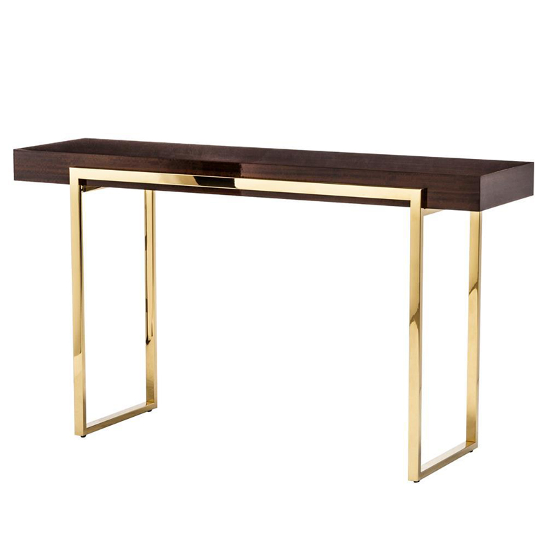 Консоль Conval Console Глянцевое золото Коричневый в Челябинске | Loft Concept 