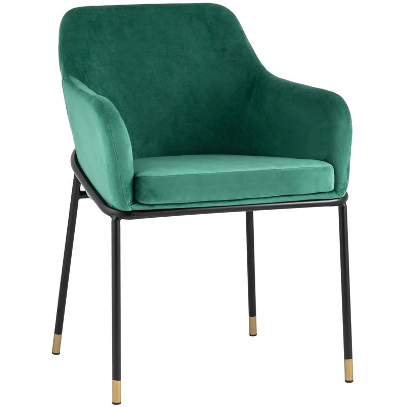Стул Sandra Chair Зеленый Велюр Зеленый Черный Стул Sandra Chair Зеленый Велюр Зеленый Черный в Челябинске | Loft Concept