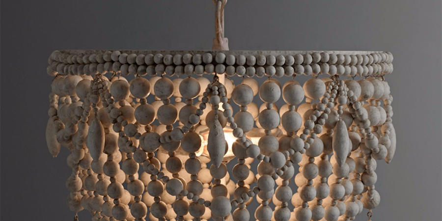 Люстра RH Anselme White Wood Weathered Chandelier Люстра RH Anselme White Wood Weathered Chandelier - Loft-Concept в Челябинске