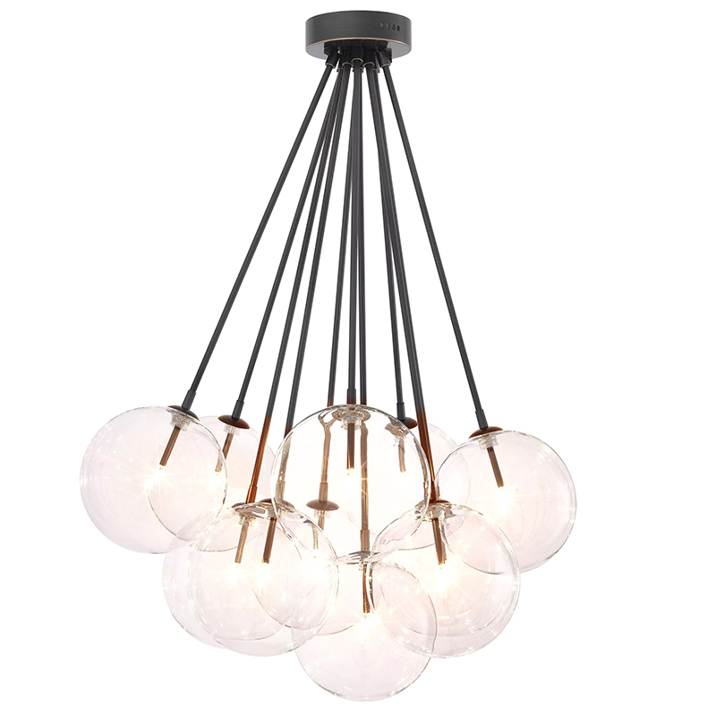 Люстра Eichholtz Ceiling Lamp Molecule Bronze Прозрачное Стекло Темная бронза Люстра Eichholtz Ceiling Lamp Molecule Bronze Прозрачное Стекло Темная бронза в Челябинске | Loft Concept
