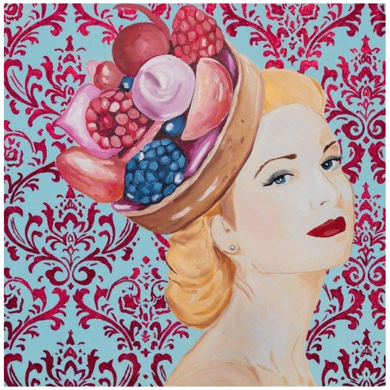 Картина Grace Kelly with Berry Tart Headdress and Damask Background Мульти Картина Grace Kelly with Berry Tart Headdress and Damask Background Мульти в Челябинске | Loft Concept
