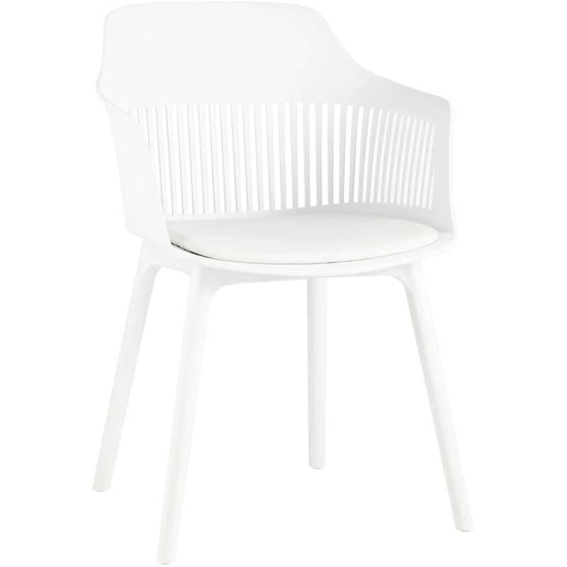 Стул Crocus Chair Белый цвет Подушка эко-кожа Белый Стул Crocus Chair Белый цвет Подушка эко-кожа Белый в Челябинске | Loft Concept
