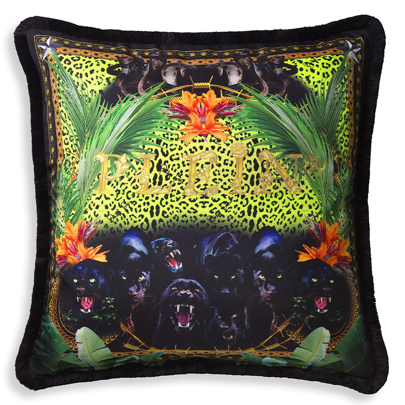 Подушка Philipp Plein Cushion Silk Jungle 70 x 70 Черный Мульти Подушка Philipp Plein Cushion Silk Jungle 70 x 70 Черный Мульти в Челябинске | Loft Concept