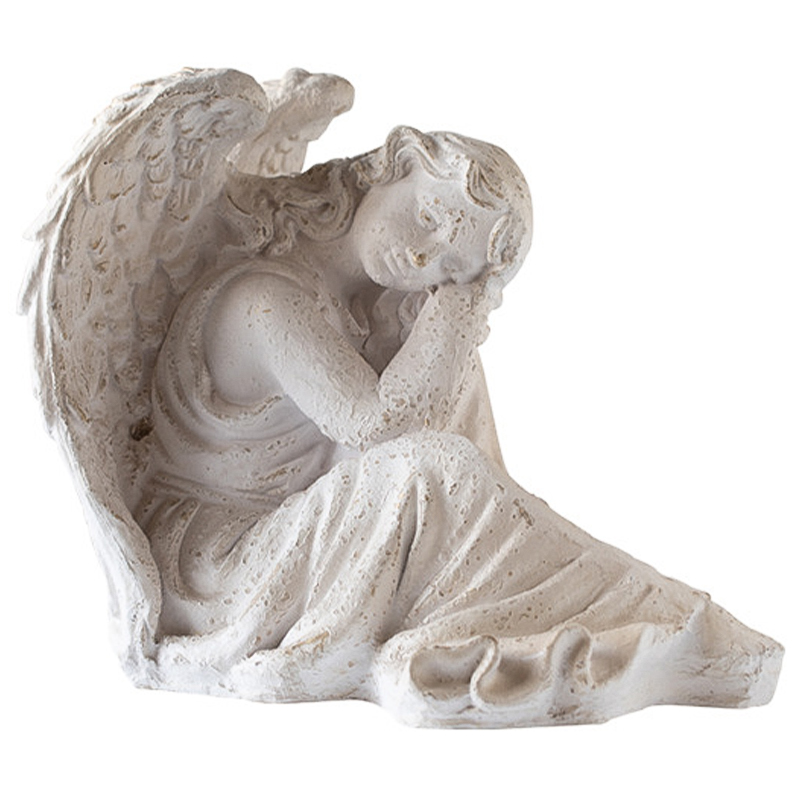 Статуэтка Angel Sitting Provence Statuette Белый Статуэтка Angel Sitting Provence Statuette Белый в Челябинске | Loft Concept