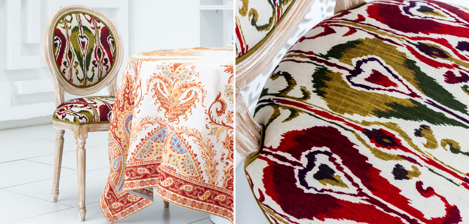 Стул Ikat Pattern Красно-белый - фото №2