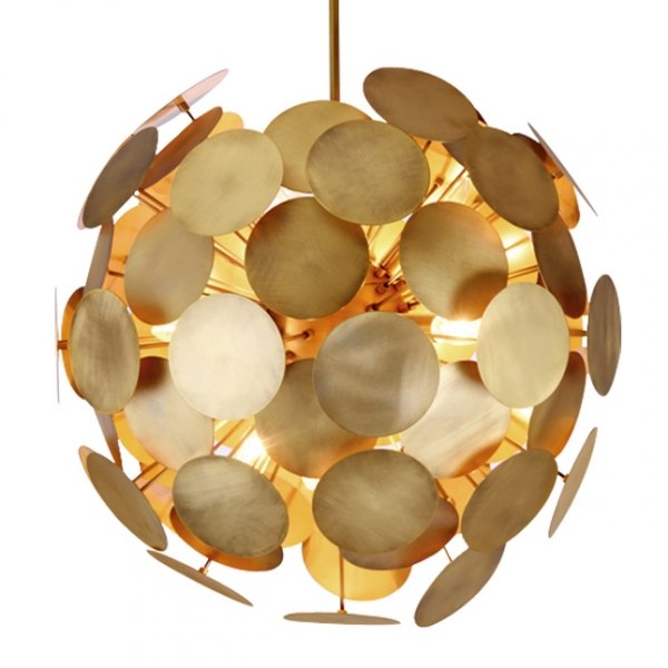 Люстра Metal Disc Chandelier Латунь в Челябинске | Loft Concept 
