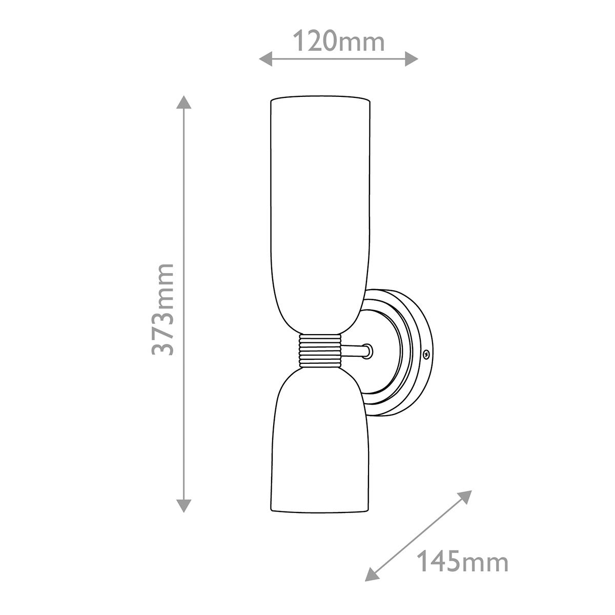 Бра для ванных комнат вертикальное с двумя матовыми белыми стеклянными плафонами Hinkley в Челябинске