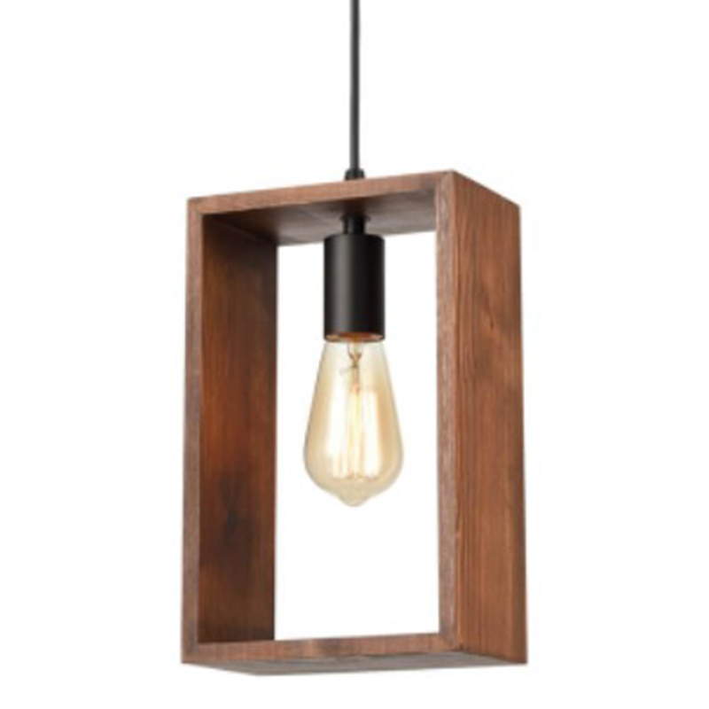 Подвесной светильник Bismark Wooden Коричневый Черный Подвесной светильник Bismark Wooden Коричневый Черный в Челябинске | Loft Concept