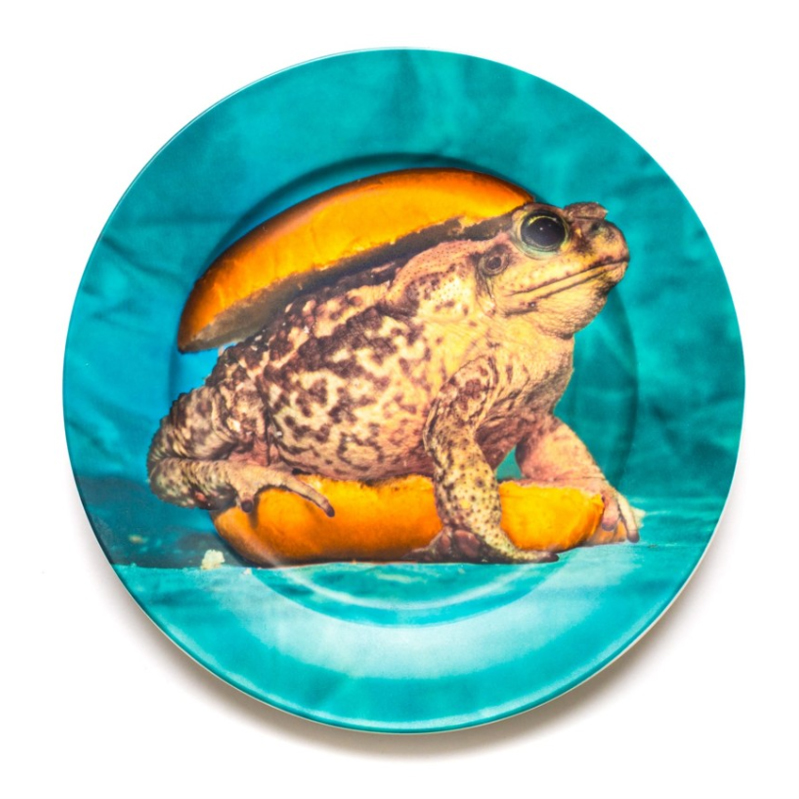 Тарелка Seletti Porcelain Plate Toad Бирюзовый Тарелка Seletti Porcelain Plate Toad Бирюзовый в Челябинске | Loft Concept