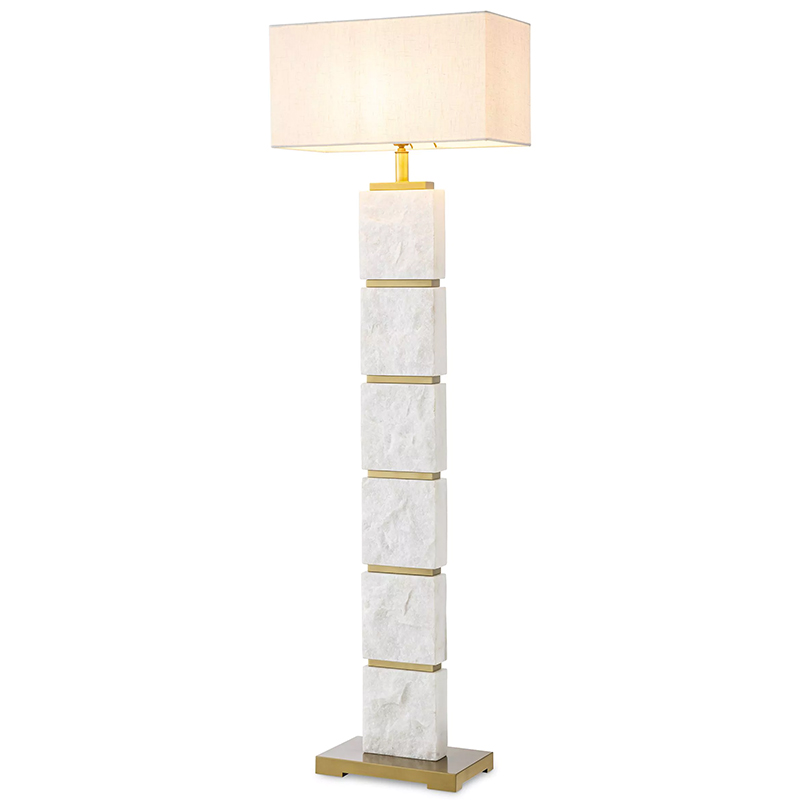 Торшер Eichholtz Floor Lamp Newton Marble Белый Мрамор Bianco Кремовый Латунь Торшер Eichholtz Floor Lamp Newton Marble Белый Мрамор Bianco Кремовый Латунь в Челябинске | Loft Concept