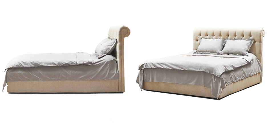 Кровать Beige Capitone Bed Кровать Beige Capitone Bed - Loft-Concept в Челябинске