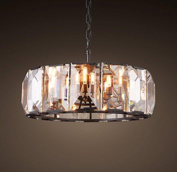 Люстра RH Harlow Crystal Round Chandelier 6 Черный Люстра RH Harlow Crystal Round Chandelier 6 Черный в Челябинске | Loft Concept