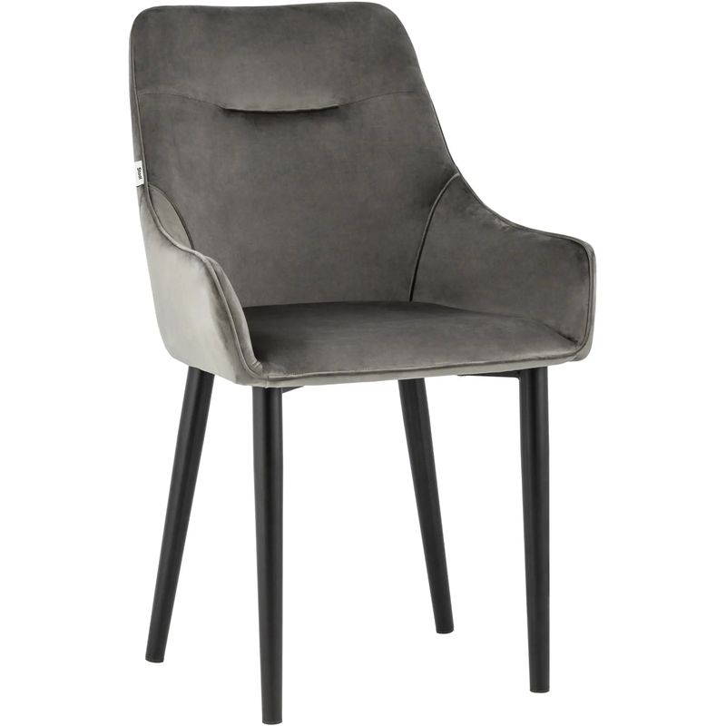 Стул Joan Chair Велюр Графит Графит Черный в Челябинске | Loft Concept 