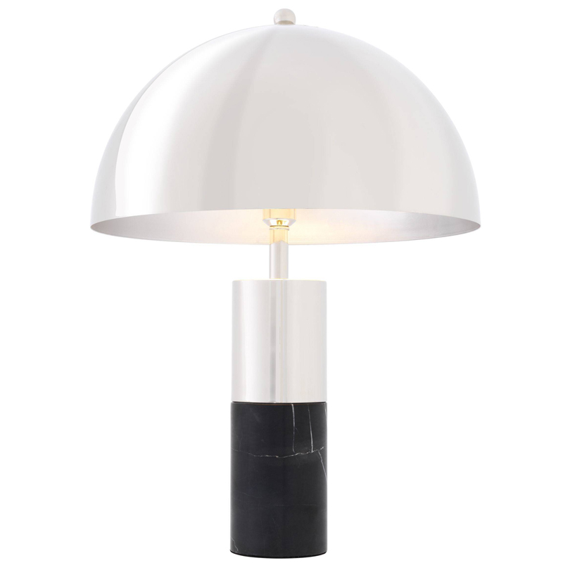Настольная лампа Eichholtz Table Lamp Flair nickel Никель Черный Настольная лампа Eichholtz Table Lamp Flair nickel Никель Черный в Челябинске | Loft Concept