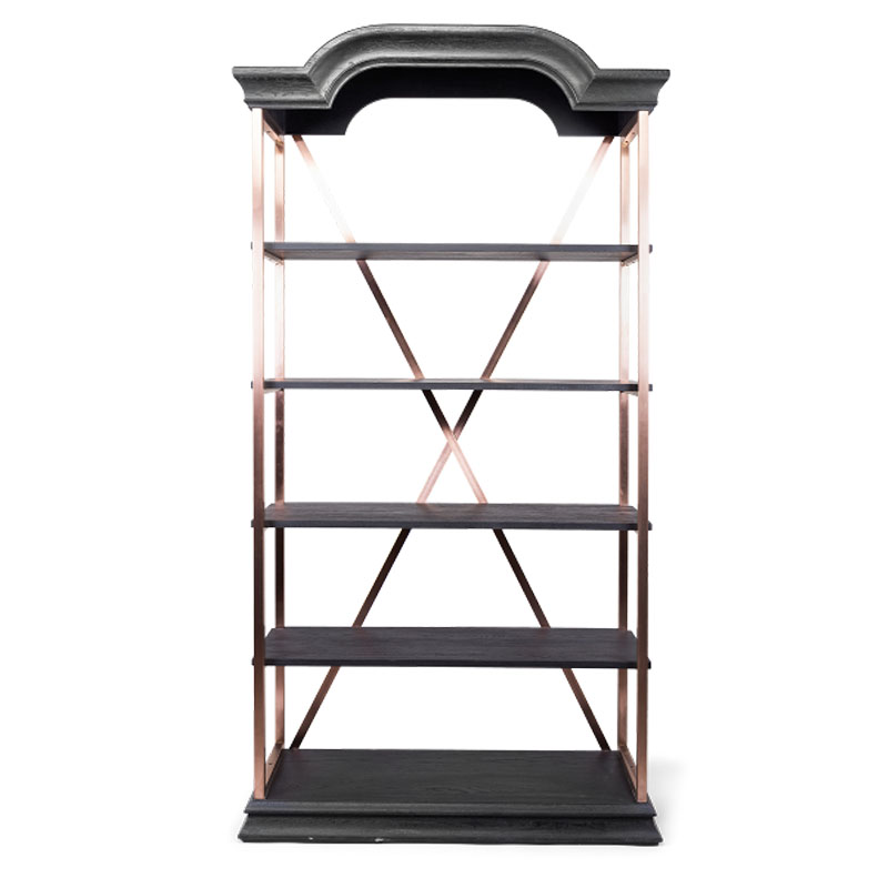 Стеллаж Everild Rack Бронза Черный Стеллаж Everild Rack Бронза Черный в Челябинске | Loft Concept