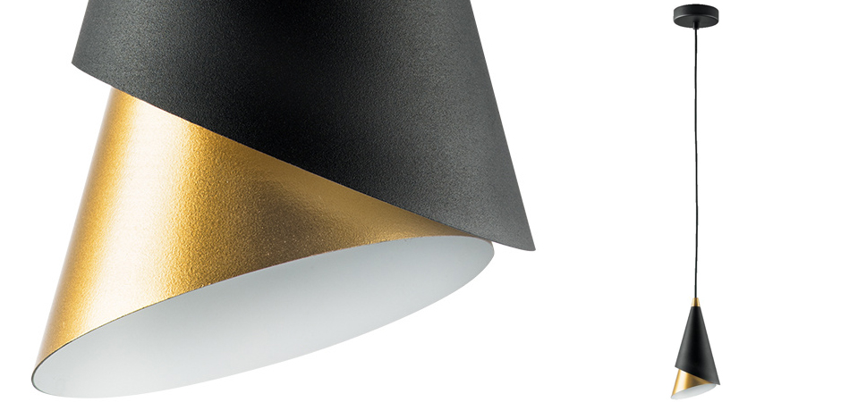 Подвесной светильник Lucio Black and Gold One Подвесной светильник Lucio Black and Gold One - Loft-Concept в Челябинске