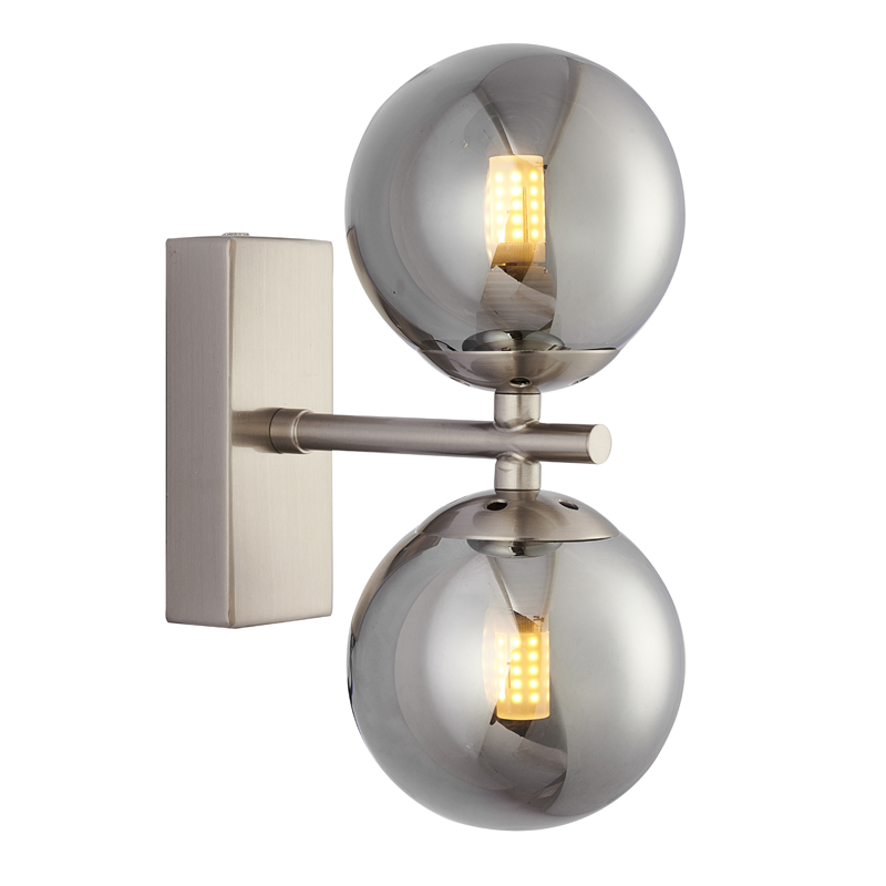 Бра Berries Sconce smok Никель Стекло Смок Бра Berries Sconce smok Никель Стекло Смок в Челябинске | Loft Concept