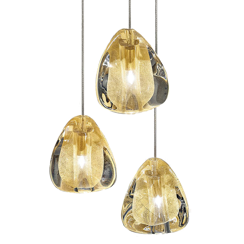 Подвесной светильник Mizu 1 Suspension Lamp Gold Прозрачный Хром Подвесной светильник Mizu 1 Suspension Lamp Gold Прозрачный Хром в Челябинске | Loft Concept