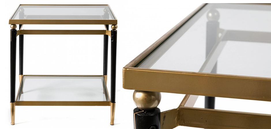 Приставной столик Black & Gold Table two-tier Приставной столик Black & Gold Table two-tier - Loft-Concept в Челябинске
