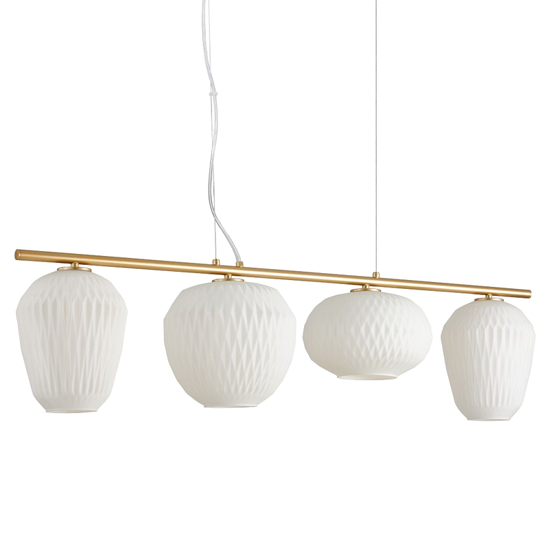 Люстра Foscarini c Белыми Плафонами матовое золото Белый Люстра Foscarini c Белыми Плафонами матовое золото Белый в Челябинске | Loft Concept
