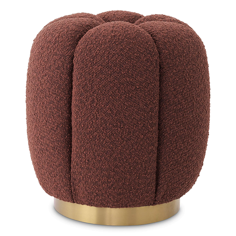 Пуф Eichholtz Stool Orchanic Boucle Rouge Бургундский красный Латунь Пуф Eichholtz Stool Orchanic Boucle Rouge Бургундский красный Латунь в Челябинске | Loft Concept