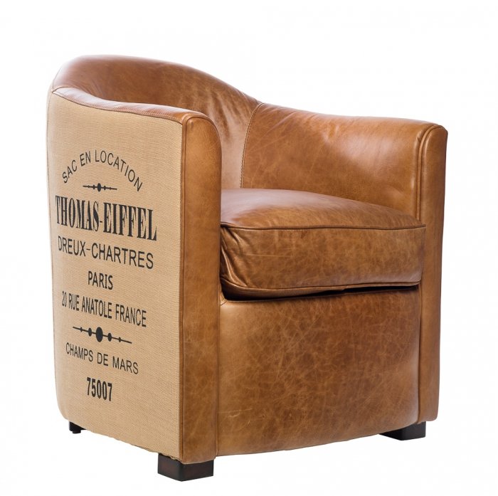 Кресло Tomas-Eiffiel Leather Коричневый Кресло Tomas-Eiffiel Leather Коричневый в Челябинске | Loft Concept