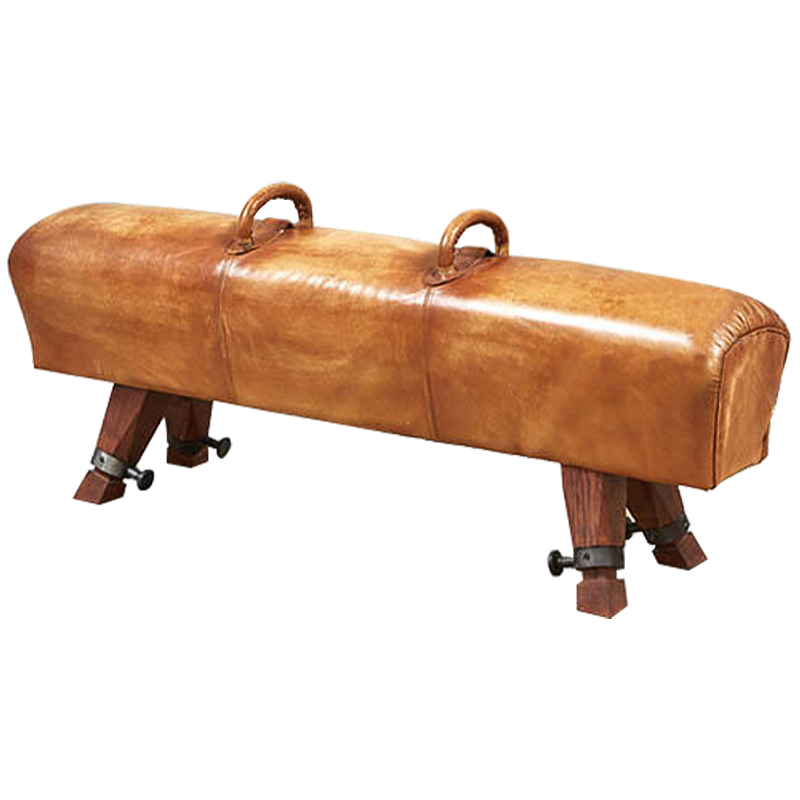 Козлик дизайнерский Leather Gymnastic Goat Loft Коричневый Карамель Графит Козлик дизайнерский Leather Gymnastic Goat Loft Коричневый Карамель Графит в Челябинске | Loft Concept