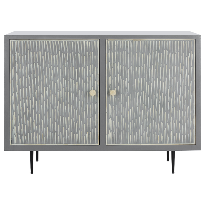 Буфет инкрустированный Inlaid Bone gray Серый Белый Буфет инкрустированный Inlaid Bone gray Серый Белый в Челябинске | Loft Concept