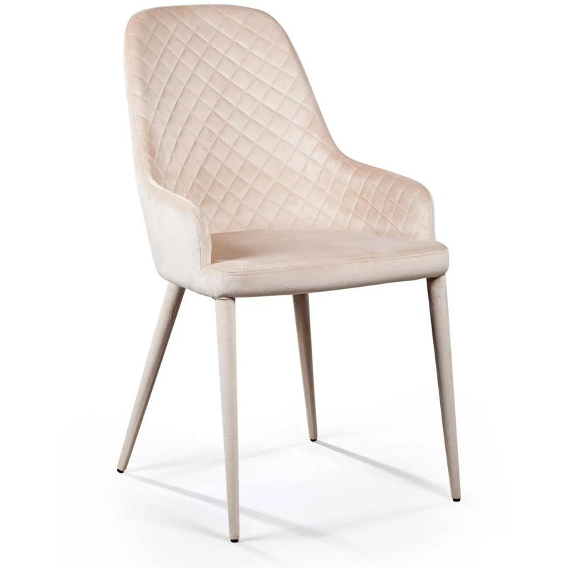 Стул Douglas Rhombus Chair Бежевый Велюр Бежевый Стул Douglas Rhombus Chair Бежевый Велюр Бежевый в Челябинске | Loft Concept
