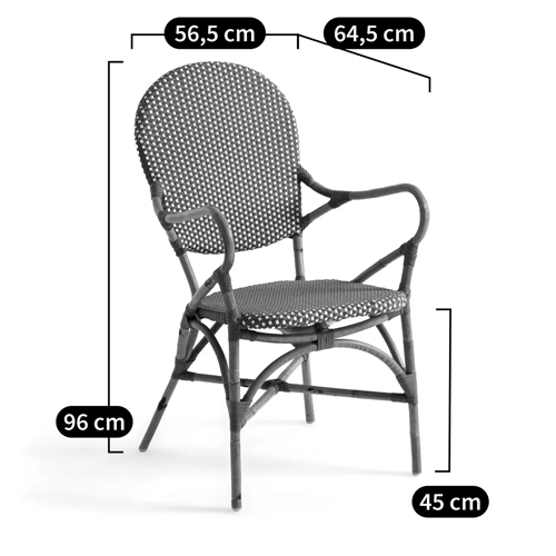 Кресло плетеное из ротанга Ronald Black White Rattan Chair Кресло плетеное из ротанга Ronald Black White Rattan Chair в Челябинске