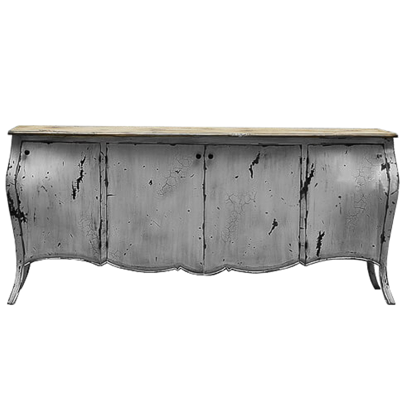 Комод длинный в стиле прованс White Vintage Commode Белый Белый винтажная патина Древесина Комод длинный в стиле прованс White Vintage Commode Белый Белый винтажная патина Древесина в Челябинске | Loft Concept