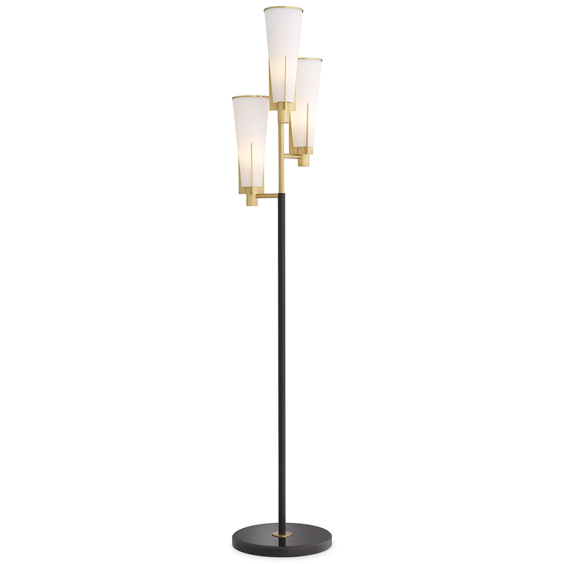 Торшер Eichholtz Floor Lamp Dino Белый Латунь Черный Мрамор Nero Торшер Eichholtz Floor Lamp Dino Белый Латунь Черный Мрамор Nero в Челябинске | Loft Concept