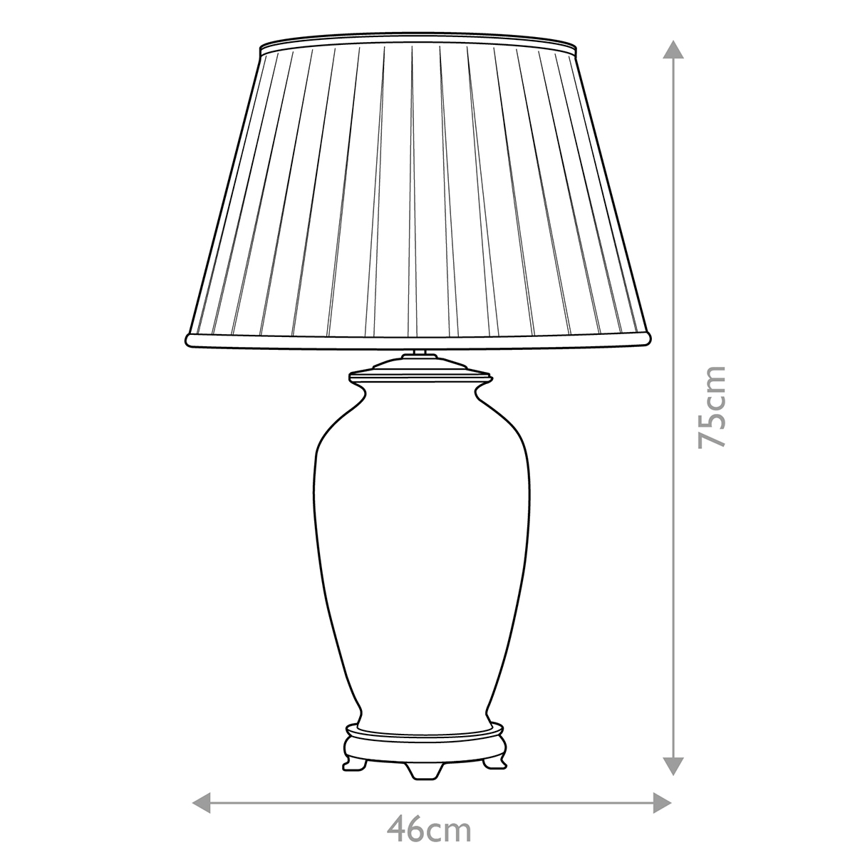 Настольная лампа восточная с основанием из керамики серебряная с цветочным и лиственным декором и белым плиссированным абажуром Elstead Lighting в Челябинске