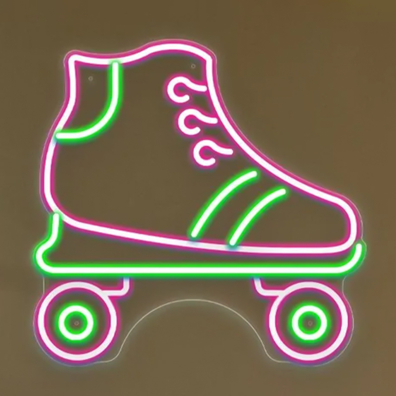 Неоновая настенная лампа Rollers Neon Wall Lamp Прозрачный Зеленый Розовый Неоновая настенная лампа Rollers Neon Wall Lamp Прозрачный Зеленый Розовый в Челябинске | Loft Concept