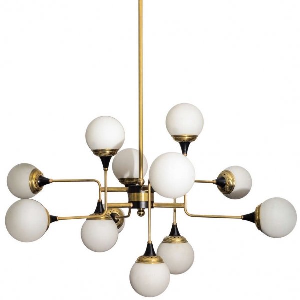 Люстра Ball Valley Random Chandelier Белый Латунь Черный в Челябинске | Loft Concept 