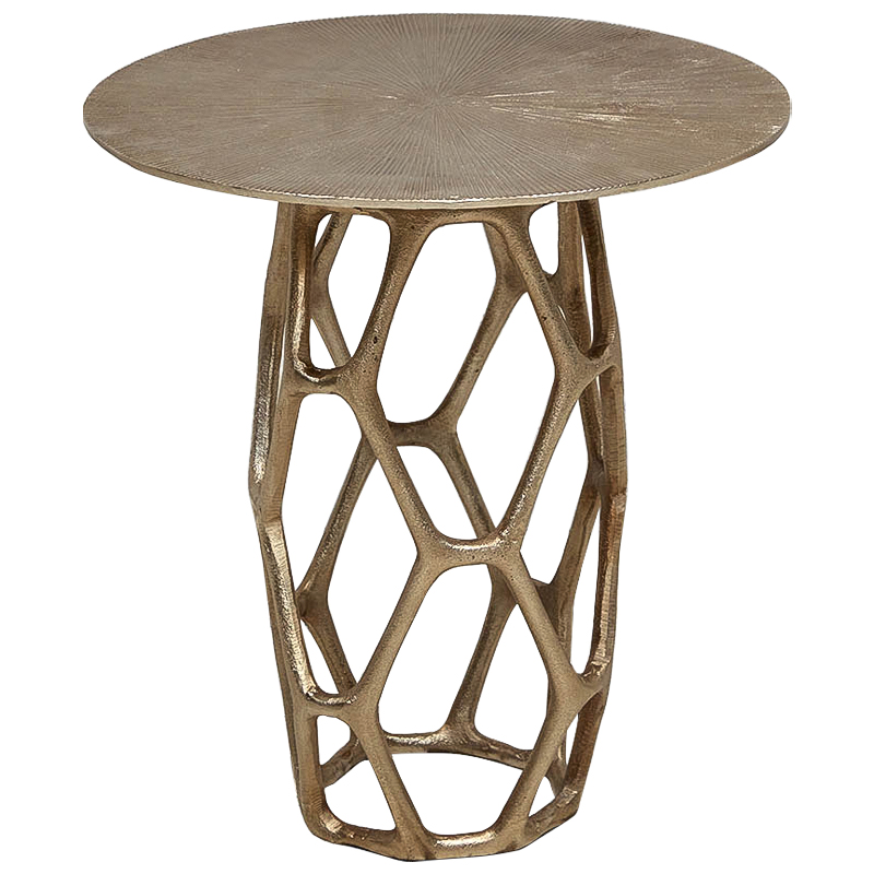 Круглый приставной столик из металла Mahdi Side Table Винтажное Темное Золото Круглый приставной столик из металла Mahdi Side Table Винтажное Темное Золото в Челябинске | Loft Concept